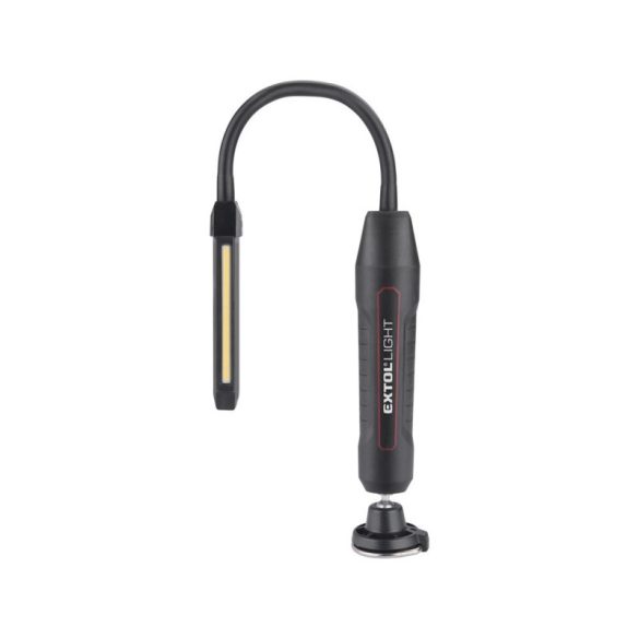 EXTOL LIGHT LED Arbeitsleuchte, USB aufladbar; 500 Lm, austauschbarer Li-Ionen-Akku, 2500 mAh, flexibler Schaft