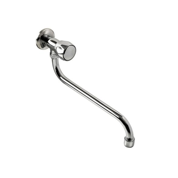 BALLETTO Waschtischarmatur für Kaltwasser, Keramikventil, Chrom, 25 cm langer Auslauf