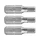FORTUM Schraubendrehereinsätze HEX, 3 Stk., S2 Stahl; H 4×25mm, auf Blisterkarte