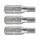 FORTUM Schraubendreher-Bit HEX, 3 Stk., S2 Stahl; H 6×25mm, Blisterpackung
