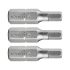 FORTUM Schraubendreher-Bit HEX, 3 Stk., S2 Stahl; H 6×25mm, Blisterpackung