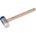 EXTOL PREMIUM Gummihammer (Montagehammer) mit Holzgriff, austauschbare Gummiköpfe; 40 mm, 32 cm