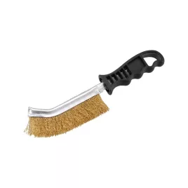   EXTOL CRAFT Drahtbürste gebogen, Kunststoffgriff; Kupfer, 24cm, 30mm Borstenlänge