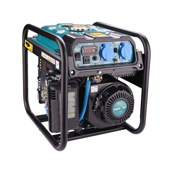 HERON Benzin-Gas-Motorstromerzeuger, 3,7 kVA, 230V, 1-phasig, Inverter