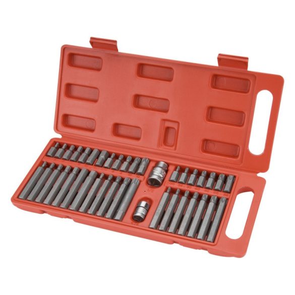 EXTOL PREMIUM BIT Set 40-tlg. HEX-TORX-XZN, 10mm, Adapter 3/8' und 1/2', CrV, in Kunststoffbox