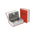 EXTOL CRAFT Geldkassette, Buchform, 2 Schlüssel, verschiedene Farben, lackierter Stahl, Kunststoff/Papierbezug; 245×155×55mm
