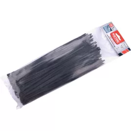   EXTOL PREMIUM Kabelbinder 4,6×280mm 100 Stk, EXTRA, schwarz Nylon; UV-, säure- und laugenbeständig