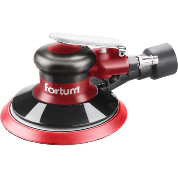 FORTUM pneumatischer Rotationsschleifer, 150mm, Exzentrizität: 5mm; 10.000 U/min, 226 l/min, 6 Bar, 1/4' Schlauchanschluss, 0,8 kg