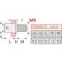FORTUM Nietenbolzen-Set 25 Stk., M6, verzinkter Stahl, FORTUM