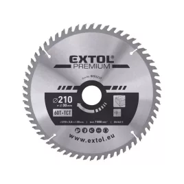   EXTOL PREMIUM Kreissägeblatt, Hartmetall, 160×30mm (Lochdurchmesser), T24; 2,8mm Schnittbreite, max. 9000 U/min