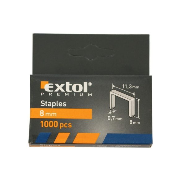 EXTOL PREMIUM Heftklammern (11,3×0,52×0,7); 10mm, 1000 Stk.