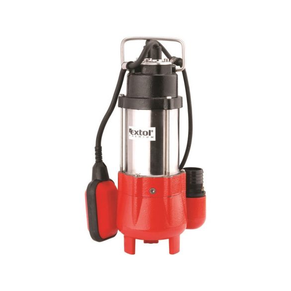 EXTOL PRMIUM Tauchpumpe für Abwasser mit Schwimmerschalter, 250W, SP250F, Förderleistung: 9m3/h, max. Förderhöhe: 7,5 m