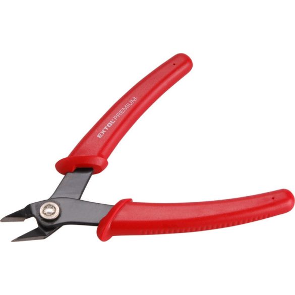 EXTOL PREMIUM Mini-Seitenschneider für Feinmechaniker, 130 mm, HRC 52-55, max. Schneidkapazität: Kupfer 2 mm, Stahl 1 mm