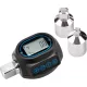 EXTOL PREMIUM digitaler Drehmomentadapter, mit Signalton, 1/2', 20-200Nm, Adapter: 1/4' und 3/8'