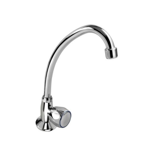 BALLETTO Waschtischarmatur für Kaltwasser, Keramikventil, Chrom, 22 cm langer Auslauf