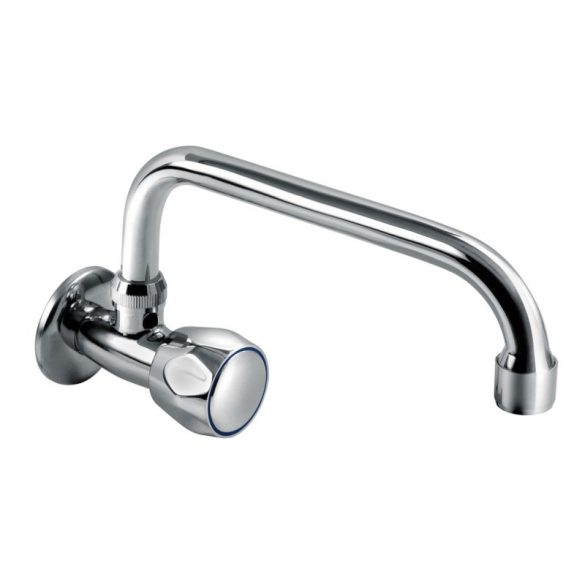 BALLETTO Waschtischarmatur für Kaltwasser, Keramikventil, Chrom, 20 cm langer Auslauf