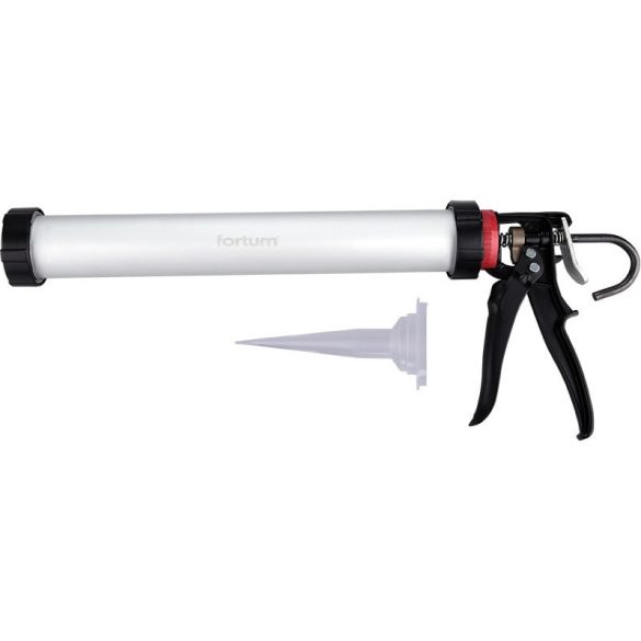 FORTUM Auspresspistole, Metall; 380mm, 360° drehbarer ALU-Tubenhalter
