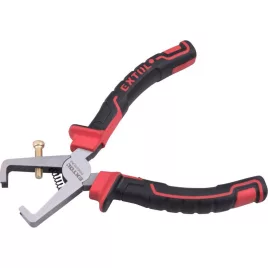  EXTOL PREMIUM Abisolierzange; 160 mm, dualer rot/schwarzer TPR-Griff, Werkzeughalter mit Haken