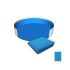 Poolfolie, Lagoon, für Stahlwandpools, rund, 0,50 mm dick, D3,6 x 0,9 m, blau, neues Design