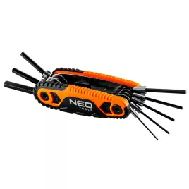   NEO TOOLS Inbusschlüssel-Set, klappbar 1.5, 2, 2.5, 3, 4, 5, 6, 8mm, 8-teilig mit 25 Jahren Garantie 09-571