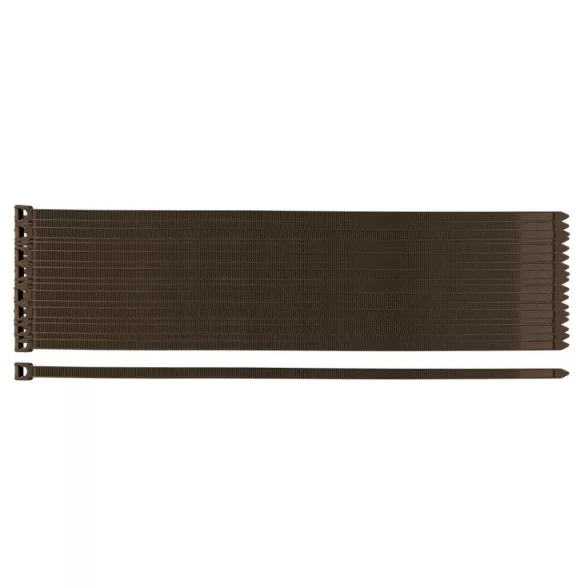 NEO TOOLS Gartenkabelbinder, Schnellbinder 7,6x380mm, 50 Stk., Braun 15-970