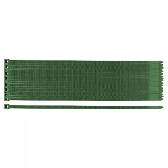 NEO TOOLS Gartenkabelbinder, Schnellbinder 7,6x380mm, 50 Stück, grün 15-971