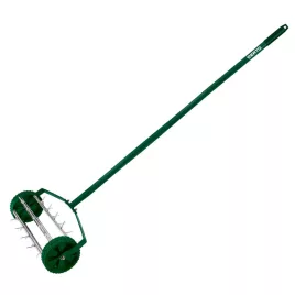   VERTO Handvertikutierer, Rasenlüfter, 27 Zinken, 15 cm Trommeldurchmesser 15G539