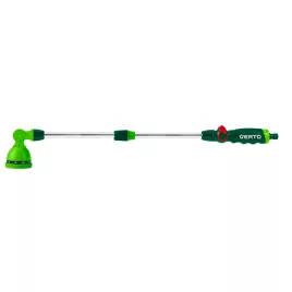   VERTO Bewässerungspistole, 10 Funktionen, Teleskop-Metallstiel verstellbar 76-110 cm 15G682