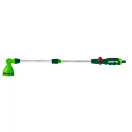   VERTO Bewässerungspistole, 10 Funktionen, Teleskop-Metallstiel verstellbar 76-110 cm 15G682