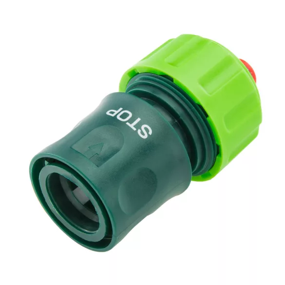 VERTO Schlauch-Schnellkupplung 3/4" mit Wasserstopp 15G723