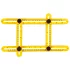 TOPEX Winkelmesser Lineal, 30x2,5cm / 17,5x2,5cm 16B476