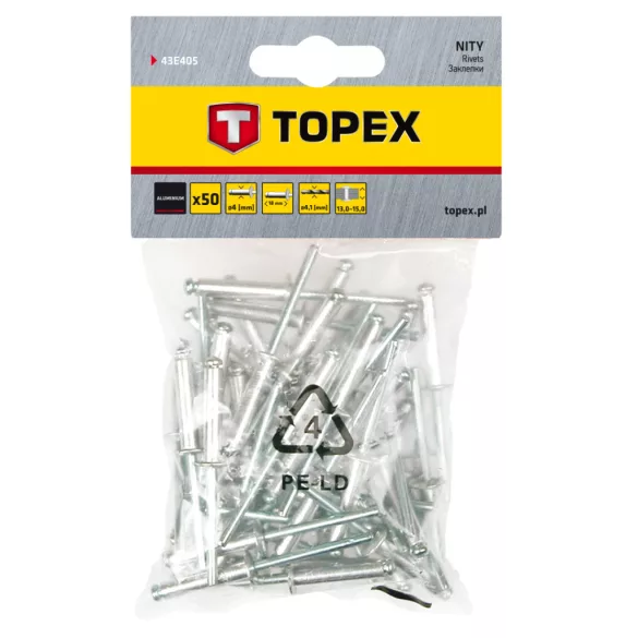 TOPEX Blindniete 4.0X18, 50 Stk 43E405