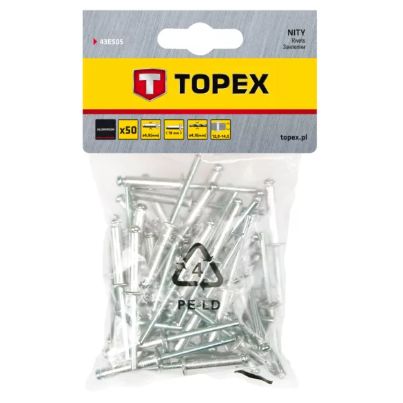 TOPEX Blindniete 4.8X18, 50 Stk 43E505