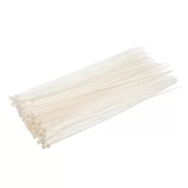   TOPEX Kabelbinder, Schnellbinder, 2,5mm x 100mm, weiß, 100 Stk 44E975