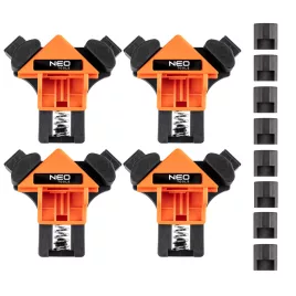   NEO TOOLS Eckzwinge-Set, federbelastet, 4-teiliges Set 45-492