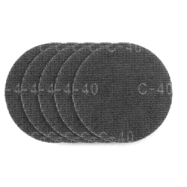   GRAPHITE Gips-Schleifgitter mit Klettverschluss 180mm, K40, 5 Stück Schleifpapier 59G263 54H025