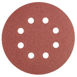   GRAPHITE Schleifpapier, Klett 125mm, K120, 8 Löcher, 5 Stk 55H943