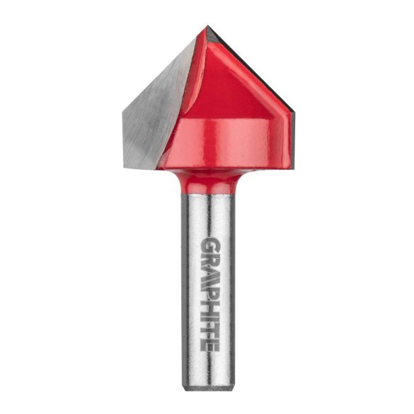 GRAPHITE Oberfräser, V-Nutfräser 25,4 x 25,4 mm, 8 mm 56H210