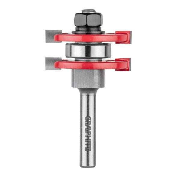 GRAPHITE Oberfräserklinge, Doppel-Nutfräser 41 x 6,35 mm, 8 mm 56H221