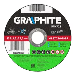 GRAPHITE Trennscheibe für Stein 125x1.6mm 57H722