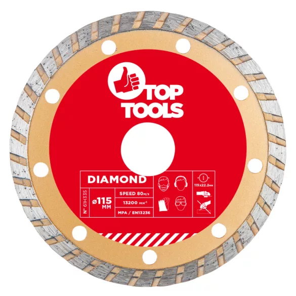 Top Tools Diamant-Trennscheibe 115mm Turbo 61H335