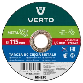 VERTO Trennscheibe für Metall 115x1.5x22mm 61H530
