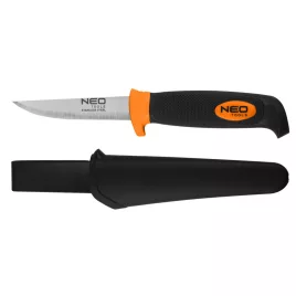   NEO TOOLS Universalmesser, rostfreie Klinge, 2K-Griff, Kunststoffhülle 63-175