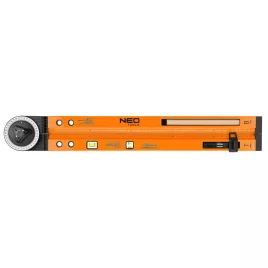   NEO TOOLS Winkelmesser aus Aluminium mit Wasserwaage und Markierungsstift 72-225