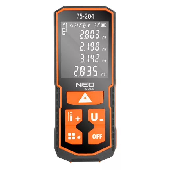 NEO TOOLS Laser-Entfernungsmesser, Reichweite: 60 m, IP54, Spritzwasserschutz, 2 Jahre Garantie 75-204