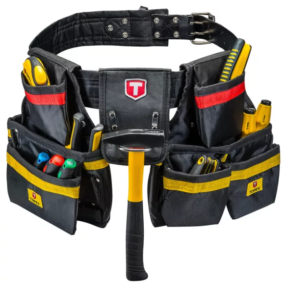TOPEX Werkzeughalter Gürteltasche, Canvas 21 Taschen 79R402