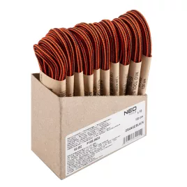   NEO TOOLS Schnürsenkel 120cm, orange/schwarz, Bestelleinheit: 10 Stk 82-392