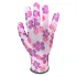 VERTO Gartenhandschuh, Polyester, Blumenmuster, 7", KAT I. 97H146