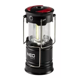   NEO TOOLS Campinglampe, 3 Funktionen, faltbar, 200 Lumen, batteriebetrieben 3xAA, COB LED, 3W 99-030
