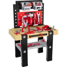   NEO TOOLS Mini-Werkstatt für Kinder, mit Plastikwerkzeugen, 50x27x68cm GD010